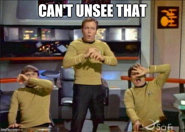Star Trek Gasp | CAN'T UNSEE THAT | image tagged in star trek gasp | made w/ Imgflip meme maker