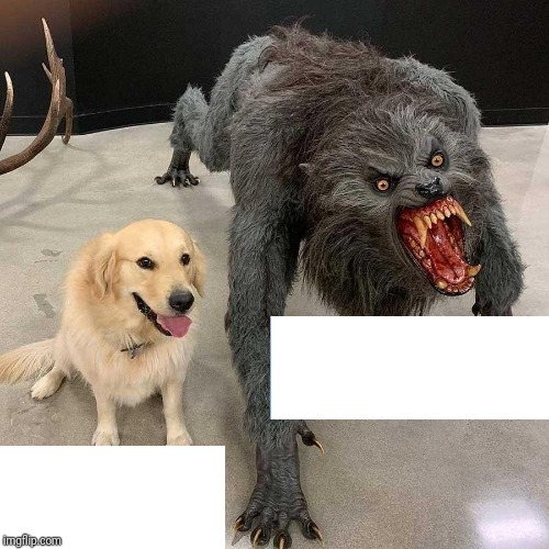 Monster dog Blank Meme Template