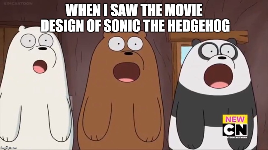 We Blown Bears | WHEN I SAW THE MOVIE DESIGN OF SONIC THE HEDGEHOG | image tagged in we blown bears,sonic the hedgehog,memes | made w/ Imgflip meme maker