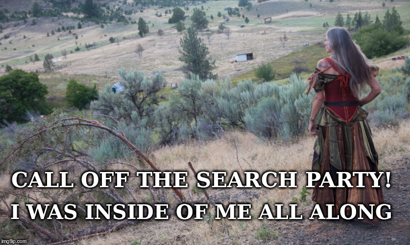 I WAS INSIDE OF ME ALL ALONG; CALL OFF THE SEARCH PARTY! | image tagged in real life | made w/ Imgflip meme maker