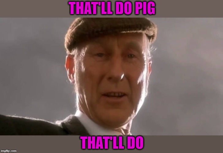THAT'LL DO PIG THAT'LL DO | made w/ Imgflip meme maker