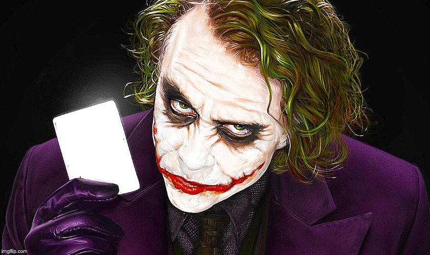 High Quality Joker Card Blank Meme Template
