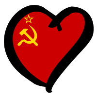 High Quality USSR Heart flag Blank Meme Template