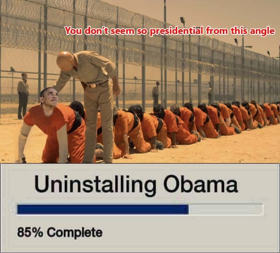 Uninstalling Barack Obama | image tagged in barack obama,deep state,conspirator,criminal,traitor,manchurian candidate | made w/ Imgflip meme maker