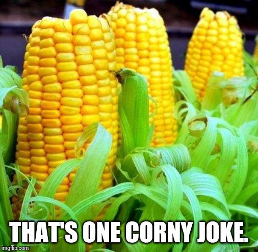 CORN meme | THAT'S ONE CORNY JOKE. | image tagged in corn meme | made w/ Imgflip meme maker