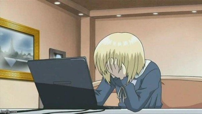 Anime face palm  | image tagged in anime face palm | made w/ Imgflip meme maker