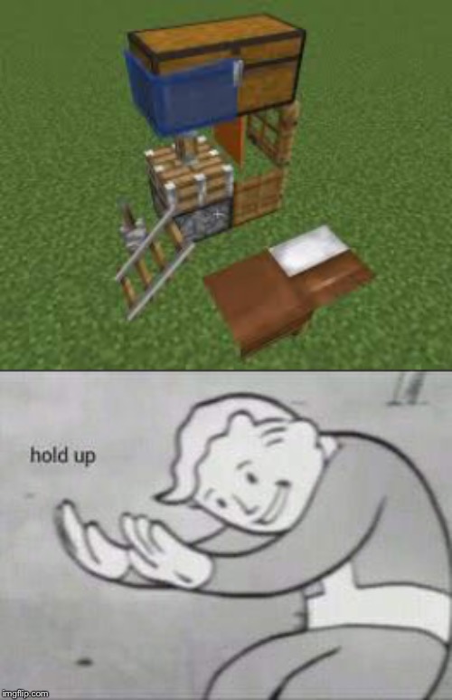 Wait... | image tagged in fallout hold up,minecraft | made w/ Imgflip meme maker