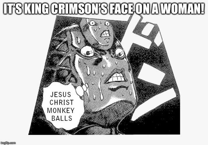 IT’S KING CRIMSON’S FACE ON A WOMAN! | made w/ Imgflip meme maker