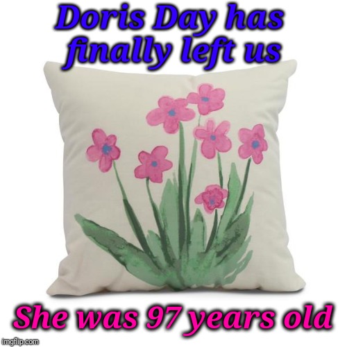 She was known for the movie, "Pillow Talk", the pretty song, "Ca Sera Sera" and her love for animals, particularly dogs | Doris Day has finally left us; She was 97 years old | image tagged in sad | made w/ Imgflip meme maker