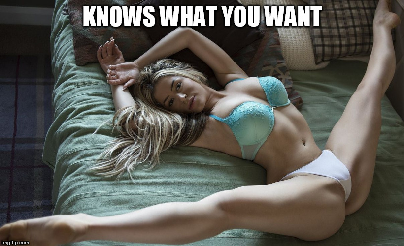 leg spread em | KNOWS WHAT YOU WANT | image tagged in leg spread em | made w/ Imgflip meme maker