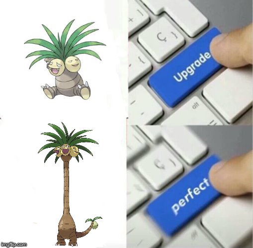 Exeggutor | image tagged in upgraded to perfection,pokemon,gaming,nintendo,giraffe,tree | made w/ Imgflip meme maker