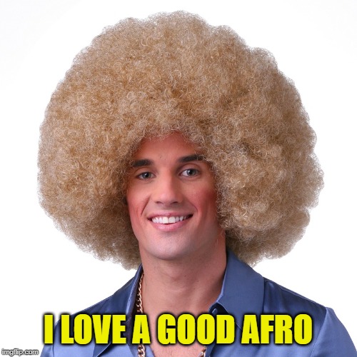 Afro 1 | I LOVE A GOOD AFRO | image tagged in afro 1 | made w/ Imgflip meme maker