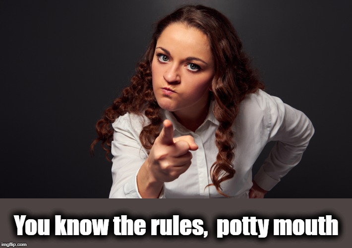 You know the rules,  potty mouth | made w/ Imgflip meme maker