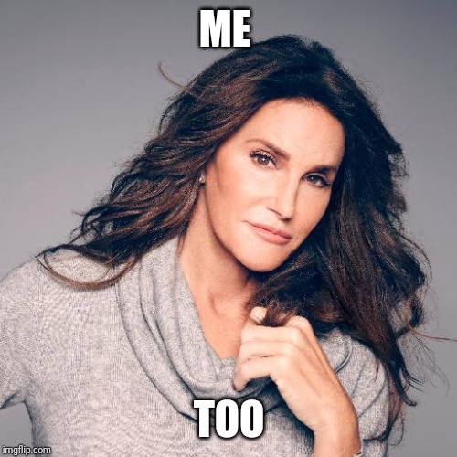 Caitlyn Jenner Photo | ME TOO | image tagged in caitlyn jenner photo | made w/ Imgflip meme maker