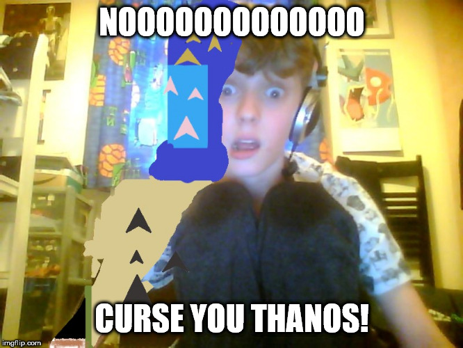 Curse Thanos!!! | NOOOOOOOOOOOOO; CURSE YOU THANOS! | image tagged in thanos,thanos snap | made w/ Imgflip meme maker