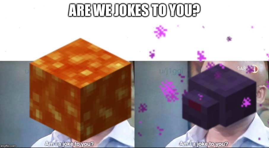 ARE WE JOKES TO YOU? | image tagged in am i a joke to you | made w/ Imgflip meme maker