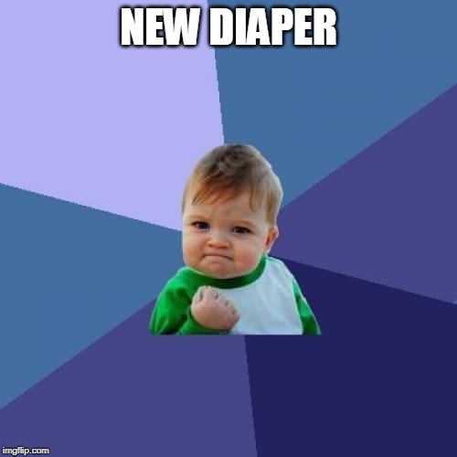 Success Kid Meme | NEW DIAPER | image tagged in memes,success kid | made w/ Imgflip meme maker