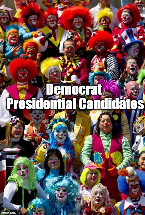 Democrat Presidential Candidates | Democrat Presidential Candidates | image tagged in democrats,clowns,presidential candidates | made w/ Imgflip meme maker