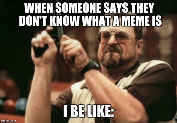 Am I The Only One Around Here Meme | WHEN SOMEONE SAYS THEY DON'T KNOW WHAT A MEME IS; I BE LIKE: | image tagged in memes,am i the only one around here | made w/ Imgflip meme maker