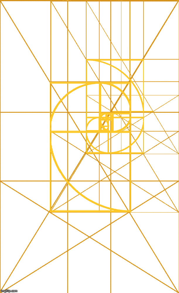 Golden Rectangles in a linear Golden Rectangle layout | image tagged in the golden ratio | made w/ Imgflip meme maker