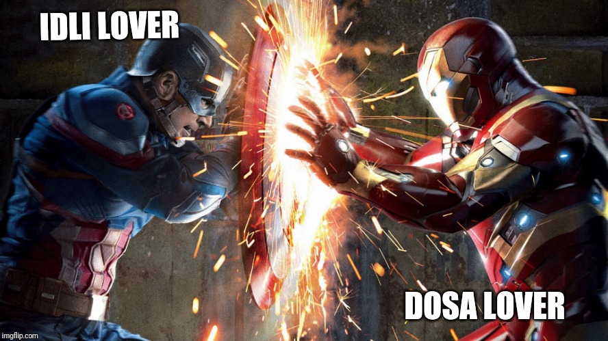 Fight | IDLI LOVER; DOSA LOVER | image tagged in fight | made w/ Imgflip meme maker