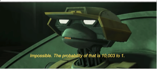 High Quality The probability of that is 10003 to one Blank Meme Template