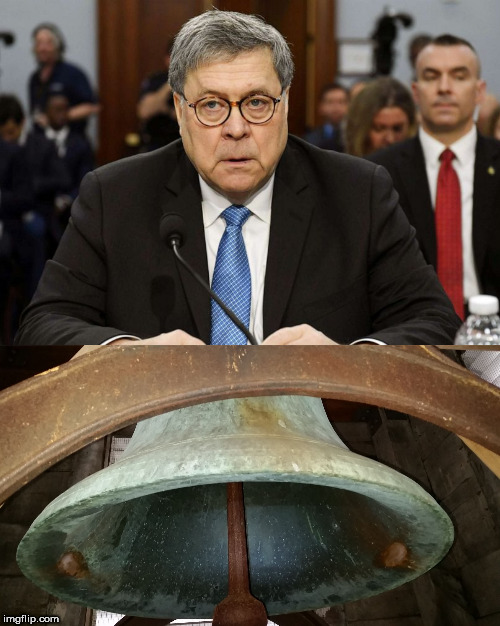 image tagged in fccb church bell,bill barr zombie | made w/ Imgflip meme maker