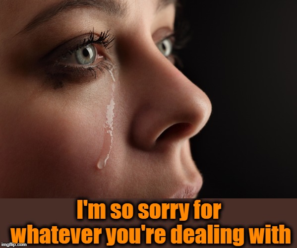 I'm so sorry for whatever you're dealing with | made w/ Imgflip meme maker