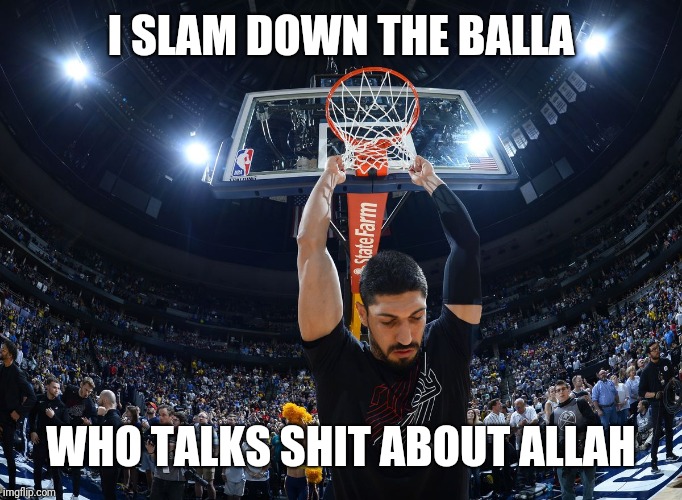 Armpit Power | I SLAM DOWN THE BALLA; WHO TALKS SHIT ABOUT ALLAH | image tagged in armpit power | made w/ Imgflip meme maker