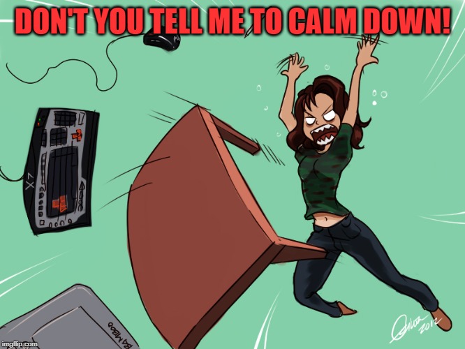 flipping the desk | DON'T YOU TELL ME TO CALM DOWN! | image tagged in flipping the desk | made w/ Imgflip meme maker