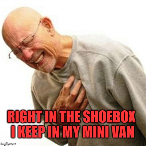 Right In The Childhood Meme | RIGHT IN THE SHOEBOX I KEEP IN MY MINI VAN | image tagged in memes,right in the childhood | made w/ Imgflip meme maker