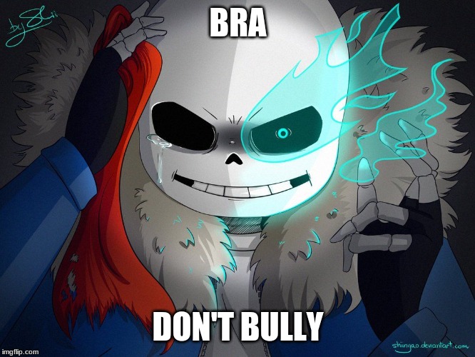 sans | BRA; DON'T BULLY | image tagged in sans,video games | made w/ Imgflip meme maker