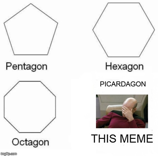 Pentagon Hexagon Octagon Meme | PICARDAGON; THIS MEME | image tagged in memes,pentagon hexagon octagon | made w/ Imgflip meme maker