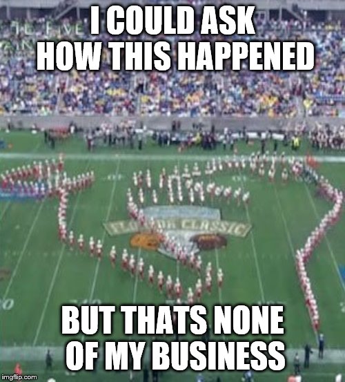 The Kermit Football Formation! | I COULD ASK HOW THIS HAPPENED; BUT THATS NONE OF MY BUSINESS | image tagged in football,memes in real life,kermit the frog,but thats none of my business,claybourne | made w/ Imgflip meme maker