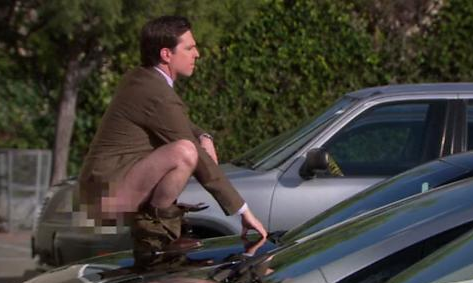 Andy Pooping on Wallace's Car Blank Meme Template