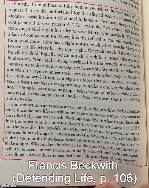 Don't be bullied by accusations of "lack of compassion!" | Francis Beckwith (Defending Life, p. 106) | image tagged in compassion,abortion ban,abortion,pro life,pro choice,memes | made w/ Imgflip meme maker