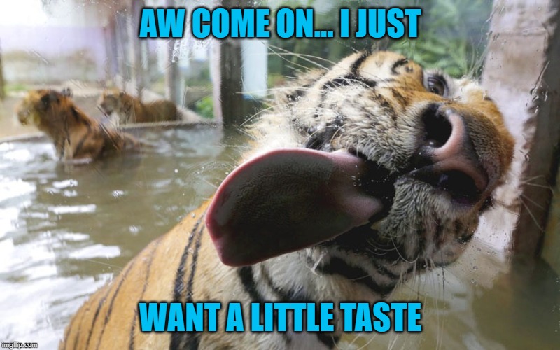 AW COME ON... I JUST WANT A LITTLE TASTE | made w/ Imgflip meme maker