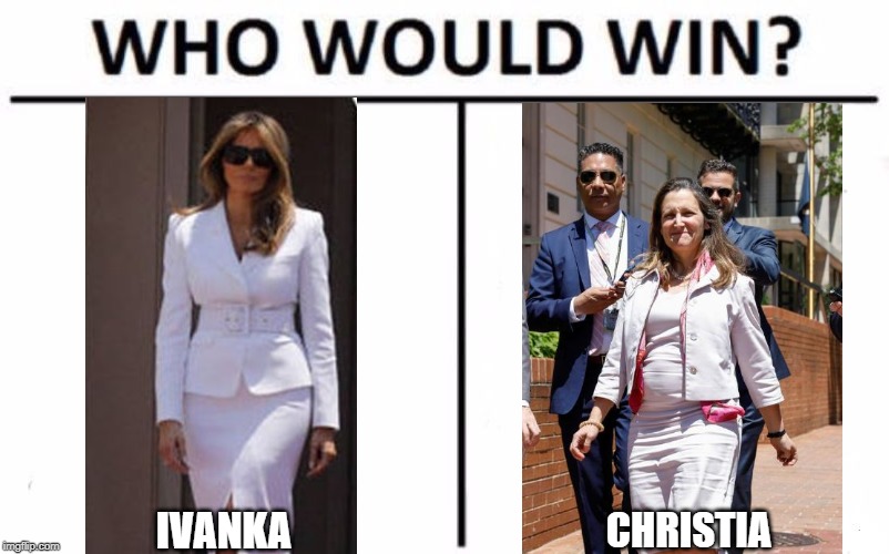 Who Would Win? | IVANKA; CHRISTIA | image tagged in who would win,body shaming,ivanka trump,chubby,liberal hypocrisy | made w/ Imgflip meme maker