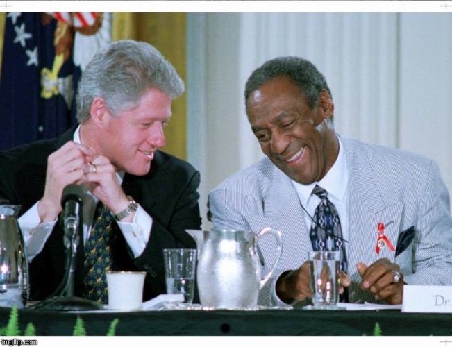 Bill Clinton and Bill Cosby | . | image tagged in bill clinton and bill cosby | made w/ Imgflip meme maker