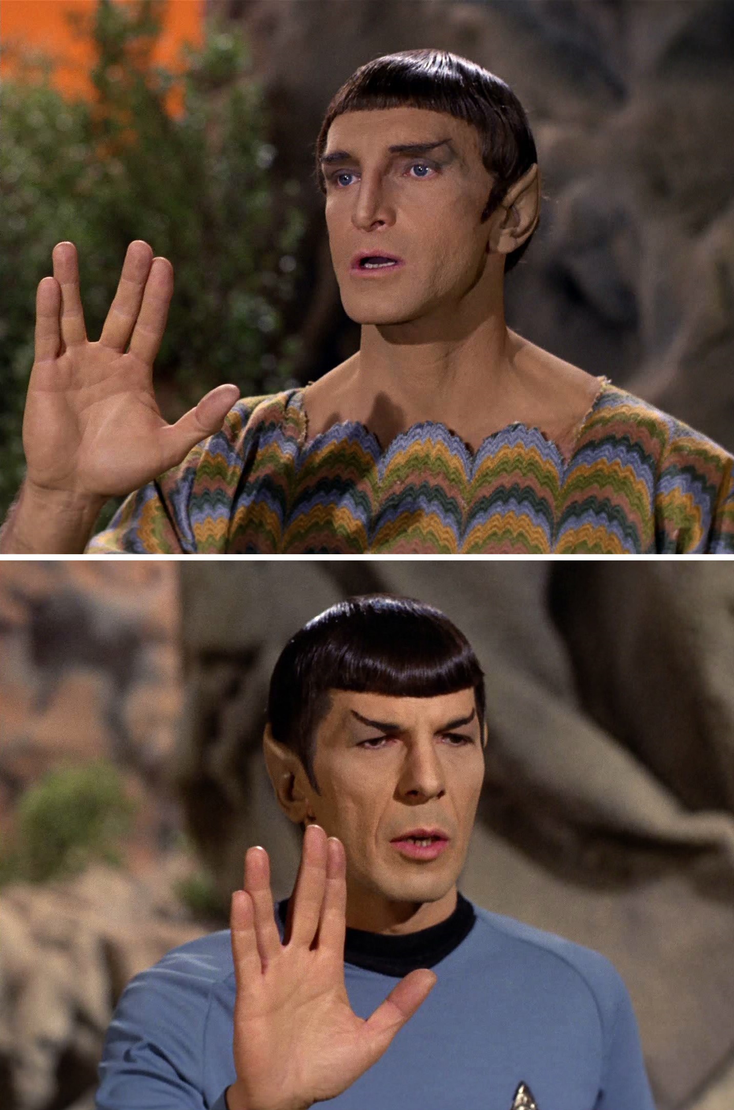 High Quality Spock and Surak Blank Meme Template