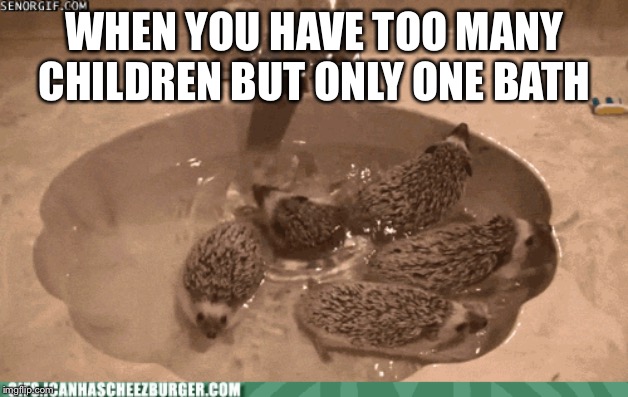 WHEN YOU HAVE TOO MANY CHILDREN BUT ONLY ONE BATH | made w/ Imgflip meme maker