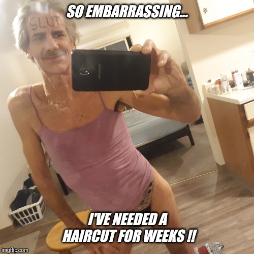 Love walmart's cost cutters  !! | SO EMBARRASSING... I'VE NEEDED A HAIRCUT FOR WEEKS !! | image tagged in people of walmart,haircut,time,jeffrey | made w/ Imgflip meme maker