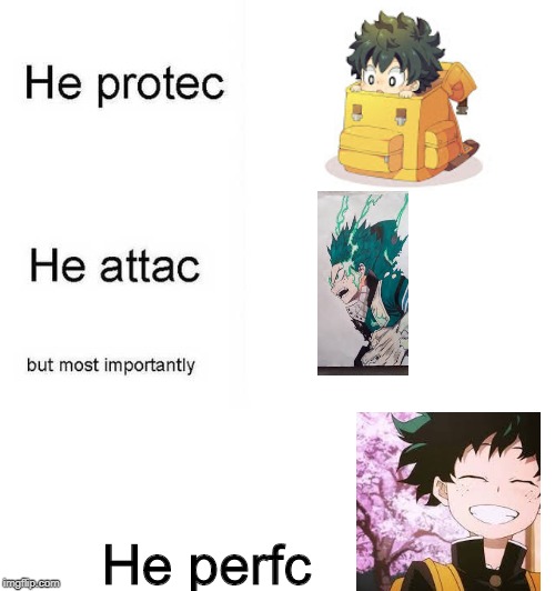 He protec he attac but most importantly | He perfc | image tagged in he protec he attac but most importantly | made w/ Imgflip meme maker