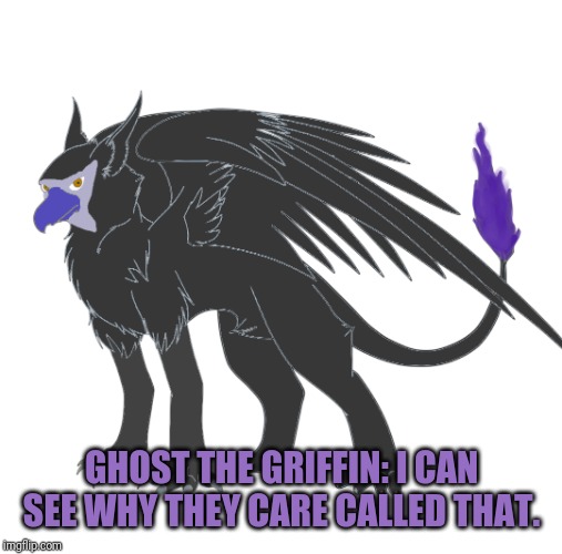 GHOST THE GRIFFIN: I CAN SEE WHY THEY CARE CALLED THAT. | made w/ Imgflip meme maker