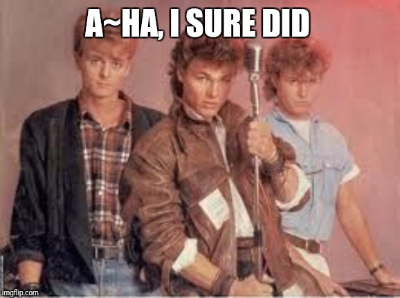 A~HA, I SURE DID | made w/ Imgflip meme maker