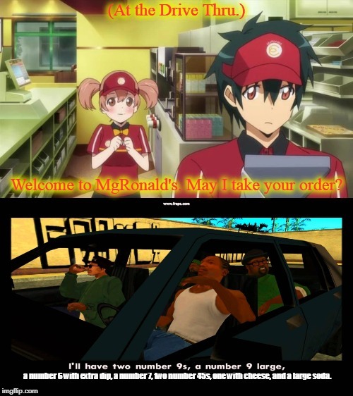 Sadao Maou takes "The Order". | image tagged in anime,animeme,anime meme,big smoke | made w/ Imgflip meme maker