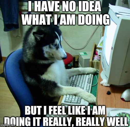 I Have No Idea What I Am Doing Meme | I HAVE NO IDEA WHAT I AM DOING; BUT I FEEL LIKE I AM DOING IT REALLY, REALLY WELL | image tagged in memes,i have no idea what i am doing | made w/ Imgflip meme maker