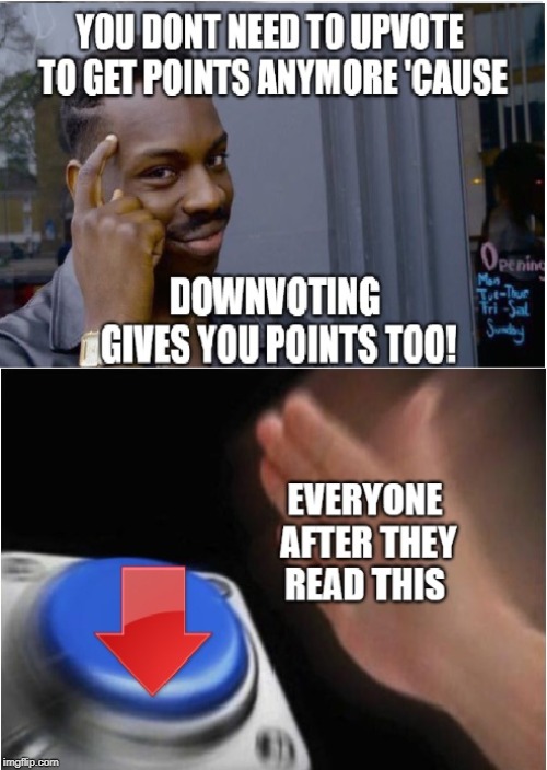 Downvote all the memes! | image tagged in roll safe think about it,big red button,points,memes | made w/ Imgflip meme maker