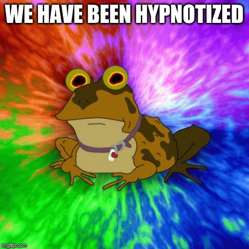 Hypnotoad Animated | WE HAVE BEEN HYPNOTIZED | image tagged in hypnotoad animated | made w/ Imgflip meme maker