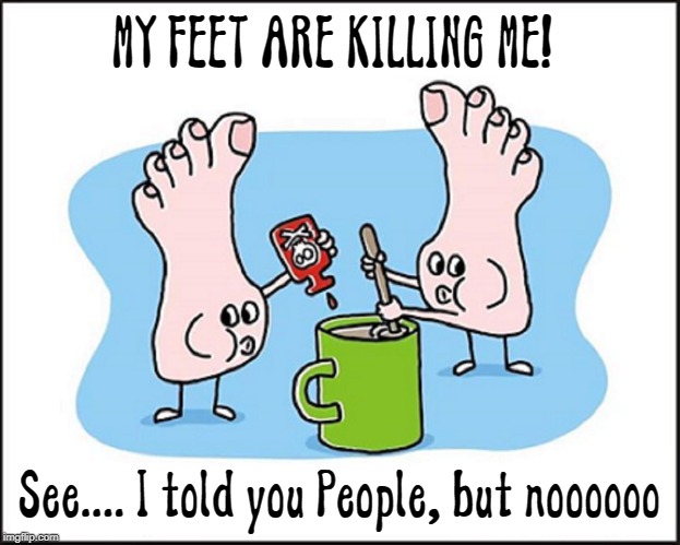 Officer, they were twins & their names are Tootsie & Trotter. | MY FEET ARE KILLING ME! See.... I told you People, but noooooo | image tagged in vince vance,feet,killer feet,poison,my feet hurt,foot | made w/ Imgflip meme maker